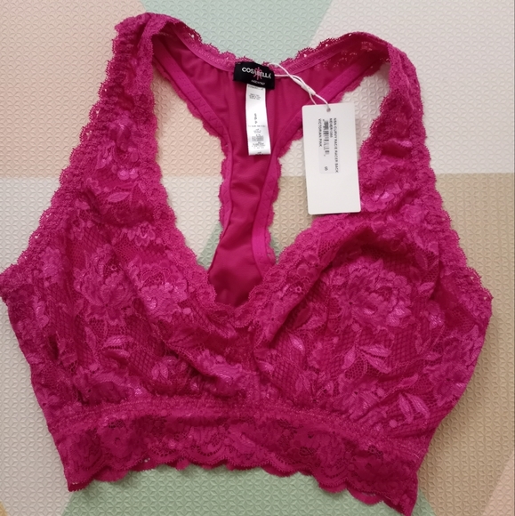 COSABELLA FLORAL LACE RACERBACK BRALETTE S - Picture 6 of 8